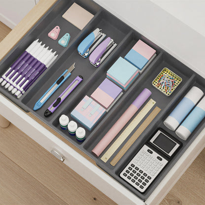 2-Piece Set Expandable Silverware Drawer Organizer